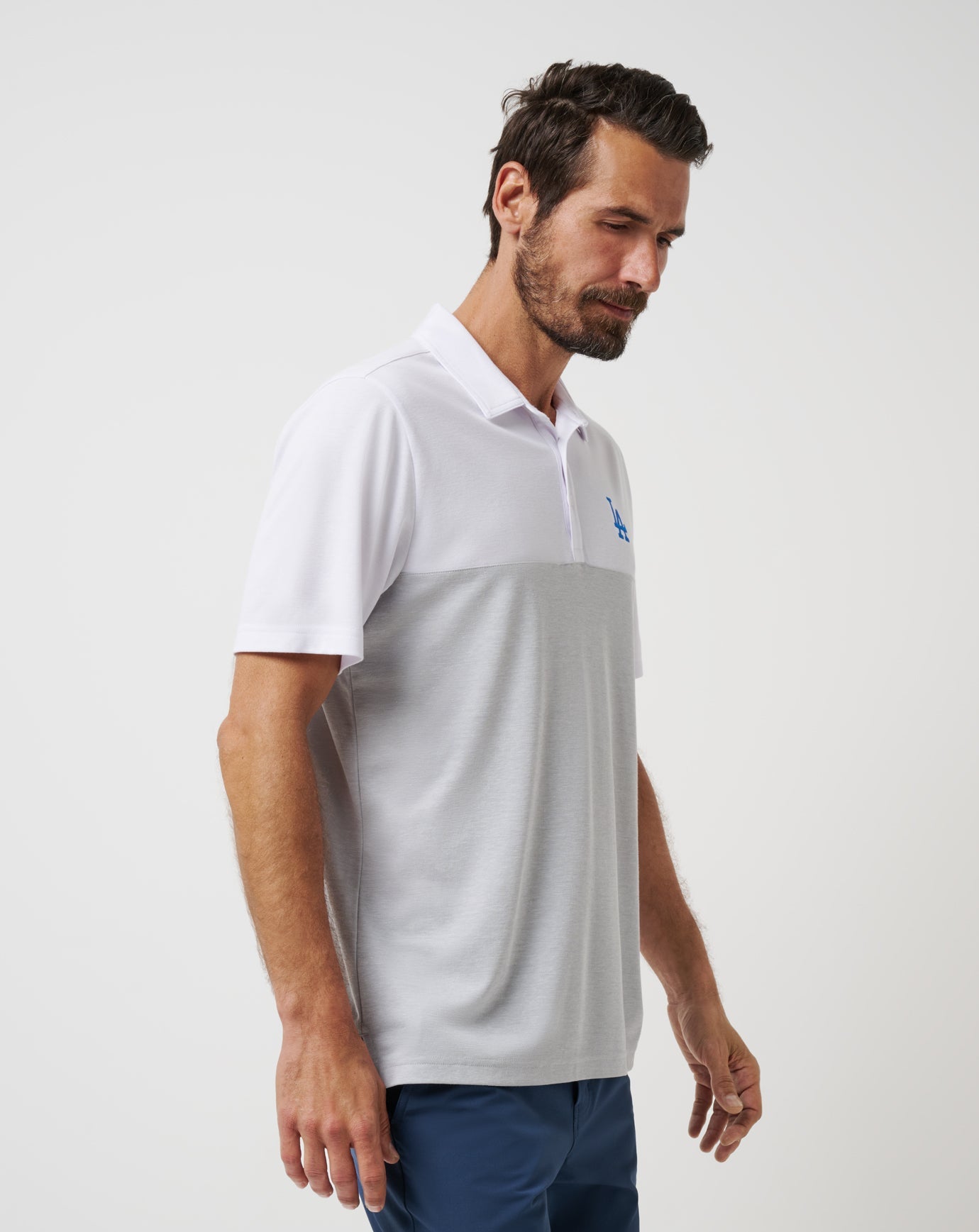 Los Angeles Dodgers Home Run Leader Polo Men|Game Day|New/White/Heather Grey