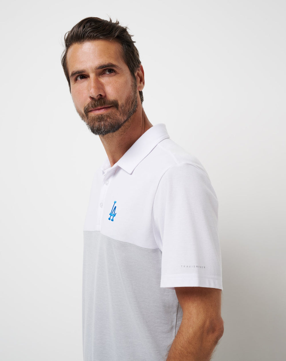 Los Angeles Dodgers Home Run Leader Polo Men|Game Day|New/White/Heather Grey
