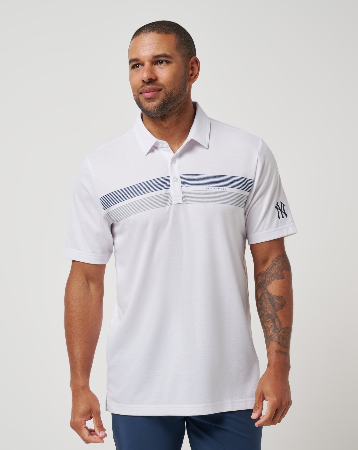 New York Yankees Top Recruit Polo Men|Game Day|New/White