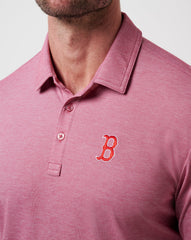 Boston Red Sox Playoff Pitch Polo Men|Game Day|New/Heather Red