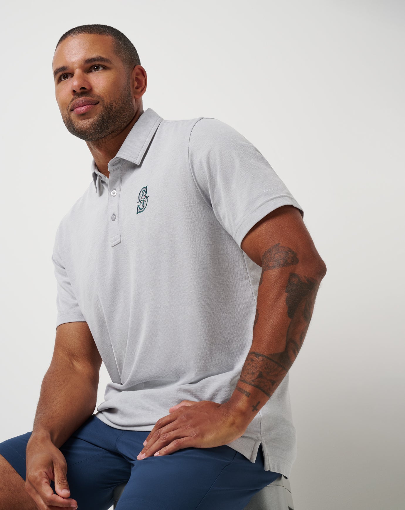 Seattle Mariners Playoff Pitch Polo Men|Game Day|New/Heather Grey