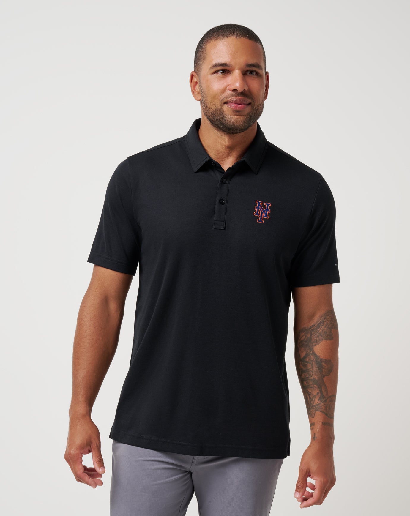 New York Mets Playoff Pitch Polo Men|New/Black