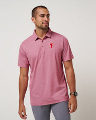 Philadelphia Phillies Playoff Pitch Polo Men|Game Day|New/Heather Red