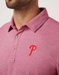 Philadelphia Phillies Playoff Pitch Polo Men|Game Day|New/Heather Red