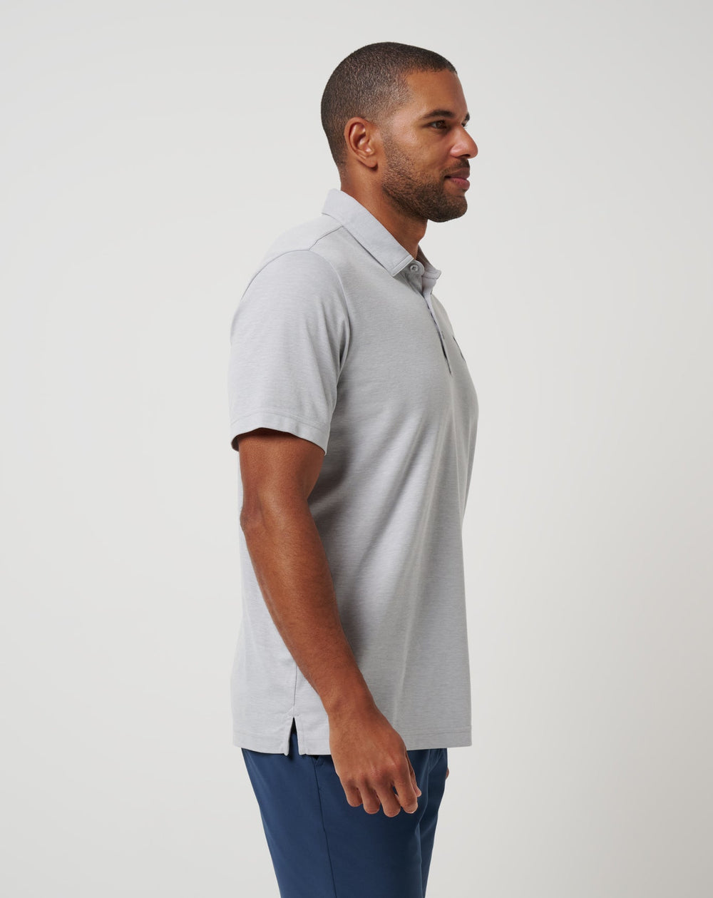 New York Yankees Playoff Pitch Polo Men|Game Day|New/Heather Grey