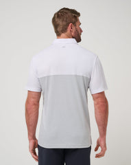 Iowa Drop Back Polo Men|Game Day|New/White/Heather Grey