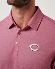 Cincinnati Reds Playoff Pitch Polo Men|Game Day|New/Heather Red