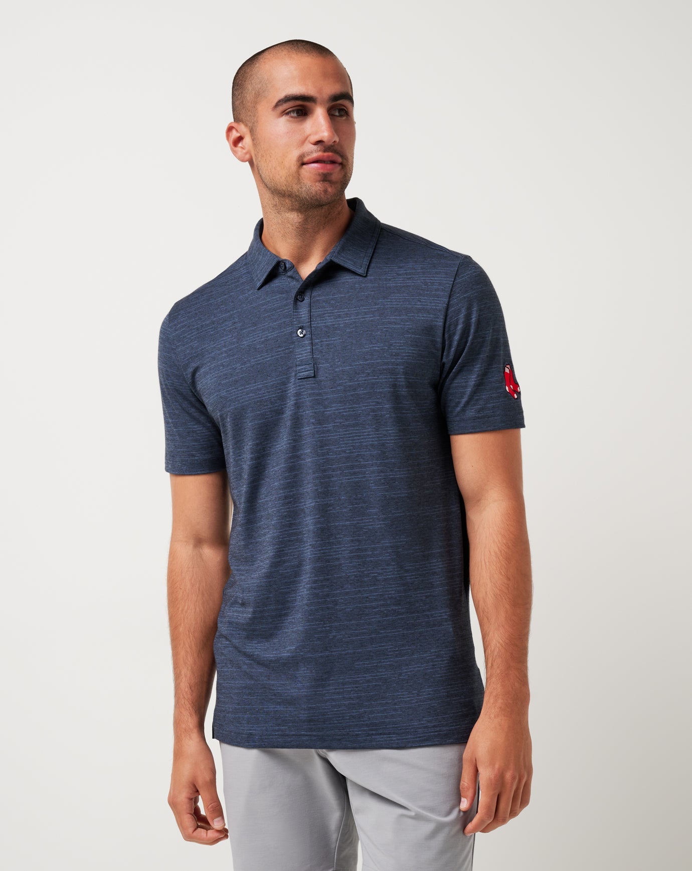 Boston Red Sox The Heater Polo Men|Game Day|New/Vintage Indigo/Black