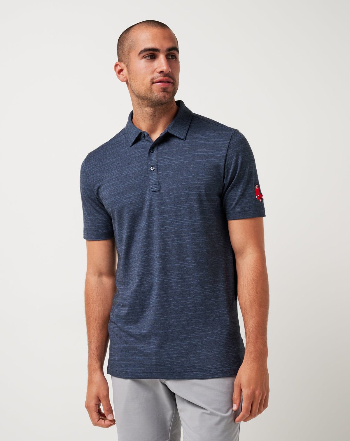 Boston Red Sox The Heater Polo Men|Game Day|New/Vintage Indigo/Black