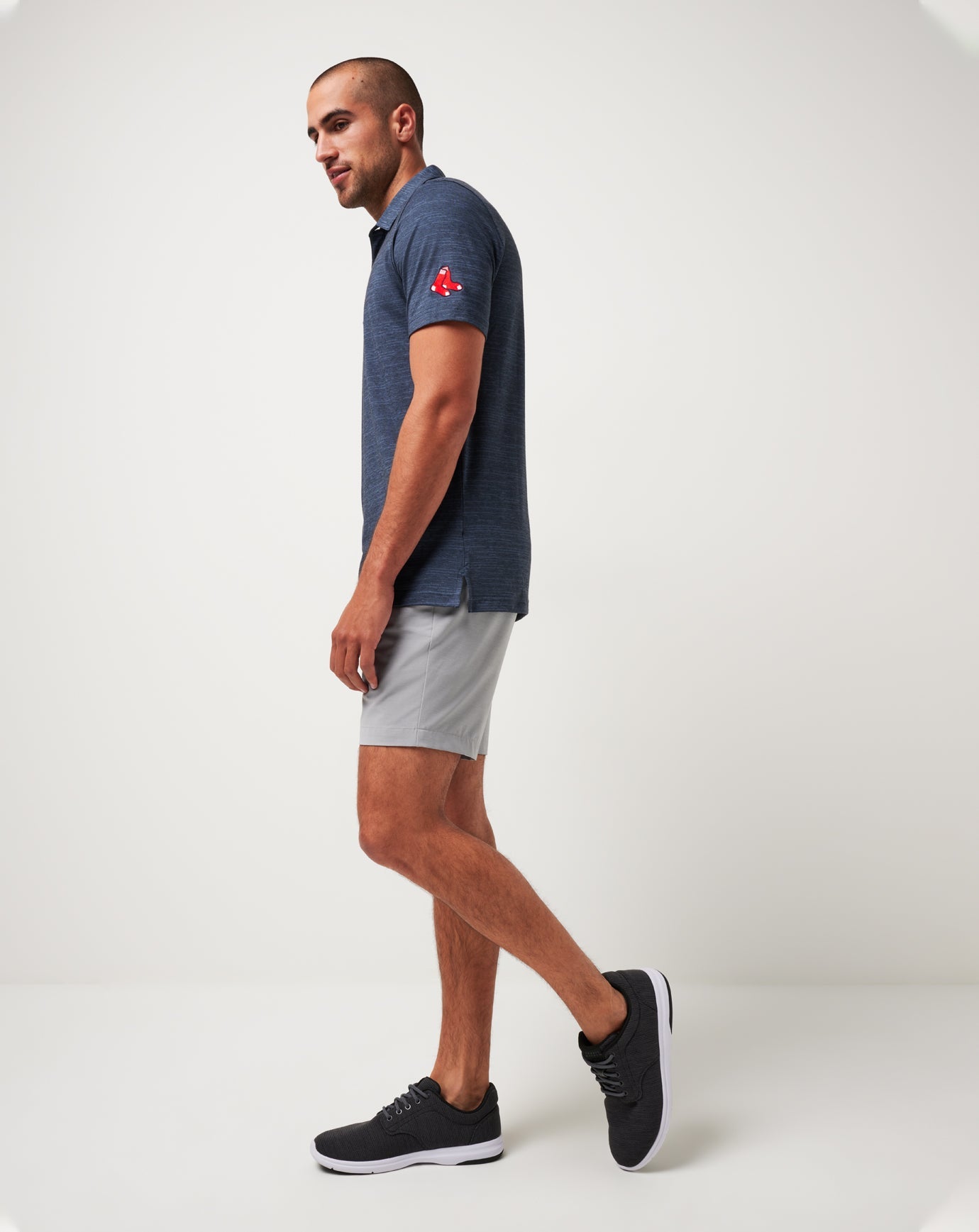 Boston Red Sox The Heater Polo Men|Game Day|New/Vintage Indigo/Black