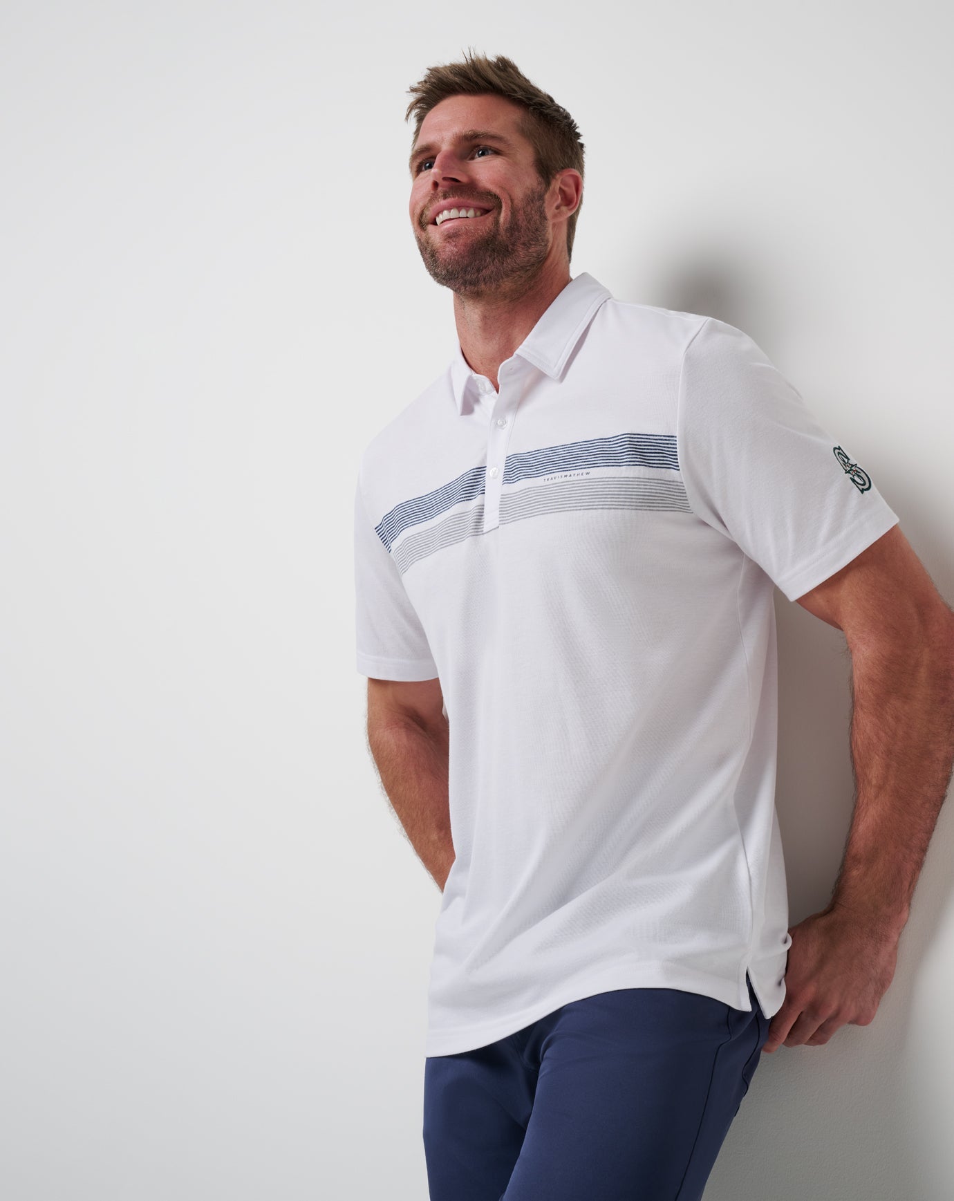Seattle Mariners Top Recruit Polo Men|Game Day|New/White