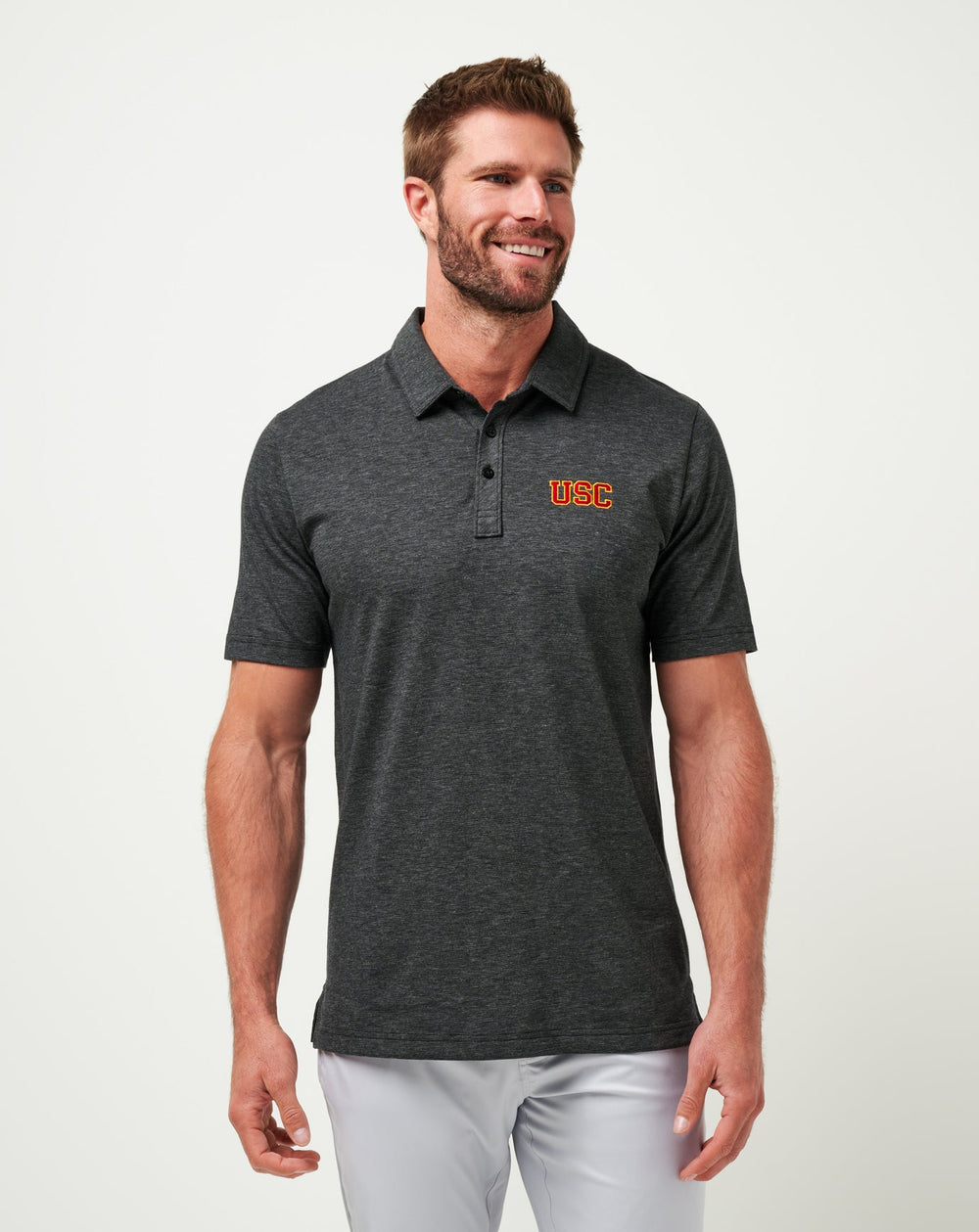 USC The Zinna Polo Men|Game Day|New/Heather Black