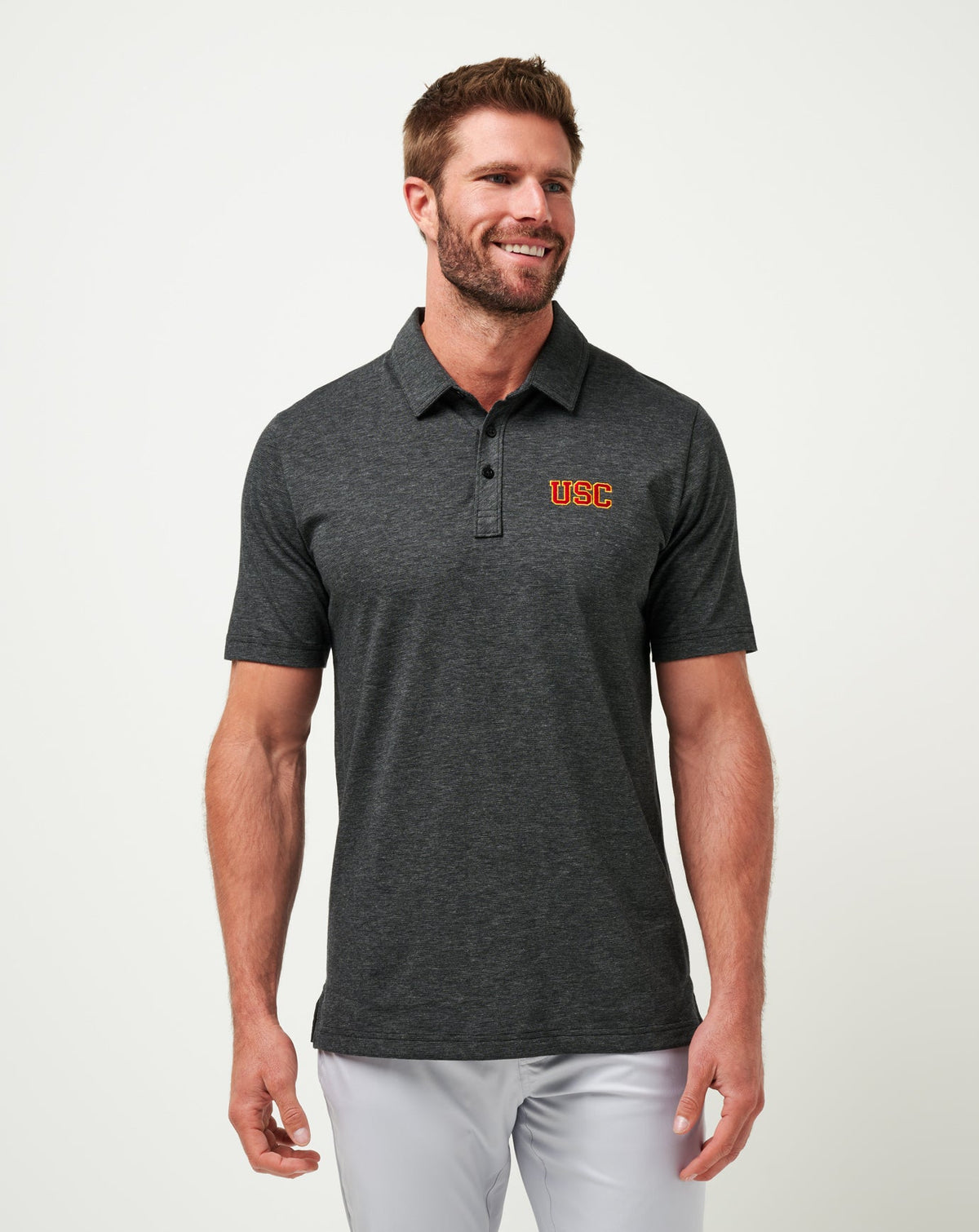 USC The Zinna Polo Men|Game Day|New/Heather Black