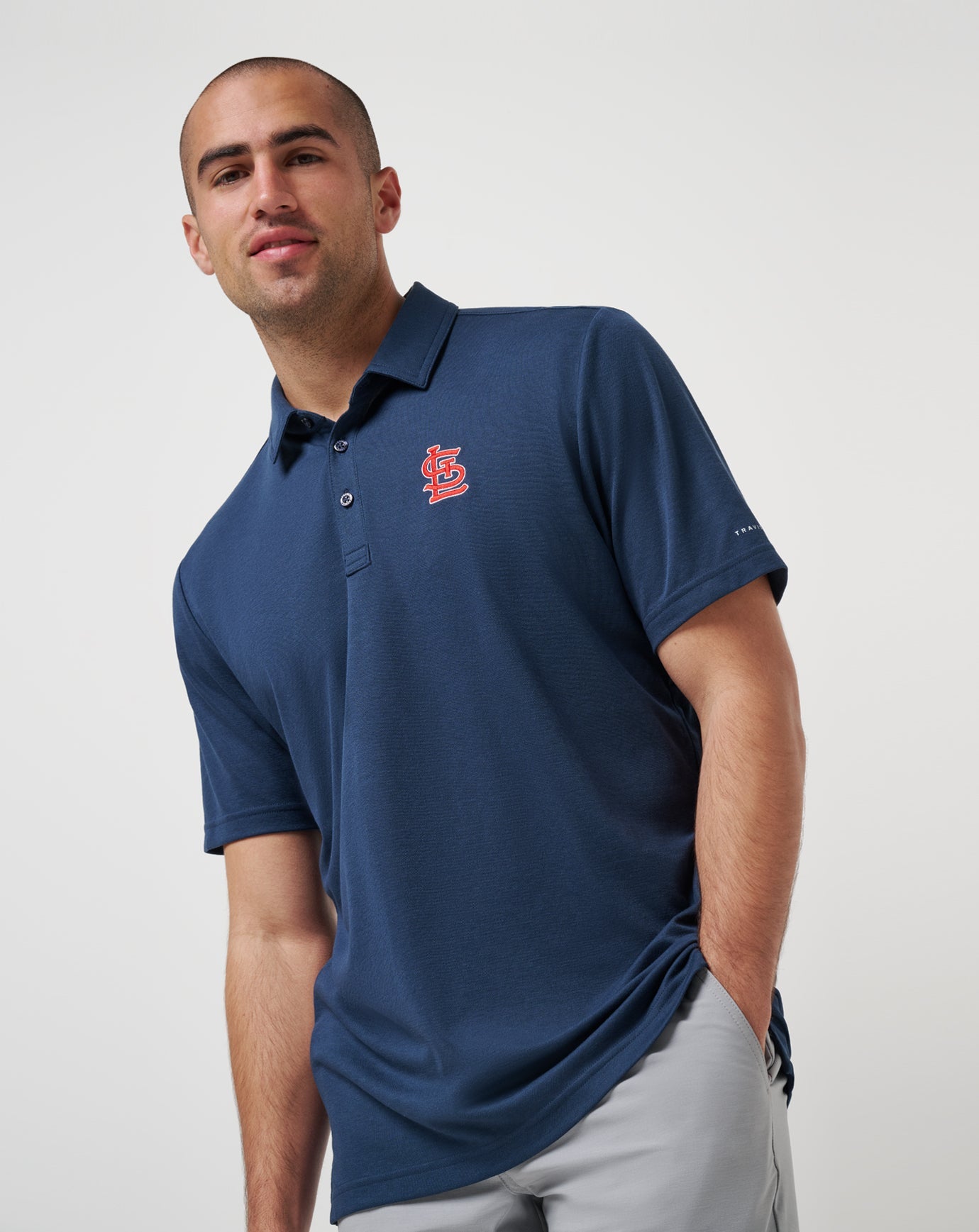 St Louis Cardinals Playoff Pitch Polo Men|New/Navy
