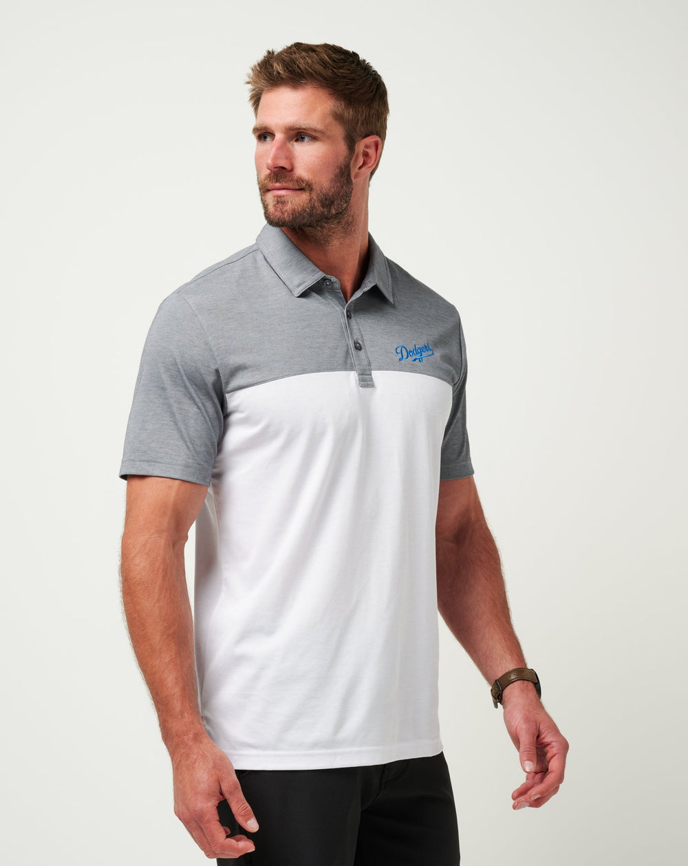 Los Angeles Dodgers The Rudds 2.0 Polo Men|Game Day|New/Heather Quiet Shade/White