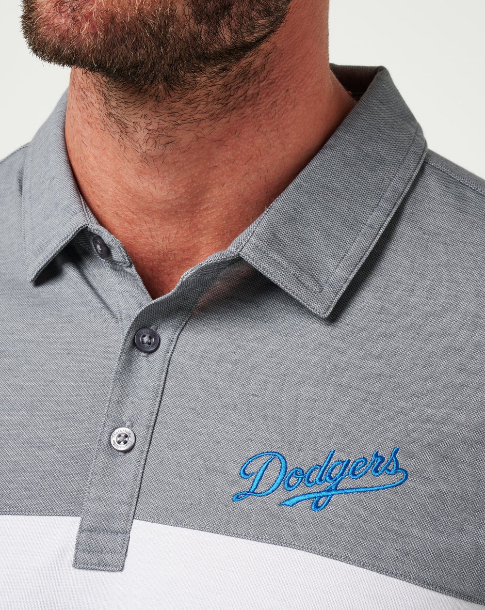 Los Angeles Dodgers The Rudds 2.0 Polo Men|Game Day|New/Heather Quiet Shade/White