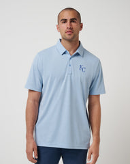 Kansas City Royals Playoff Pitch Polo Men|New/Heather Blue