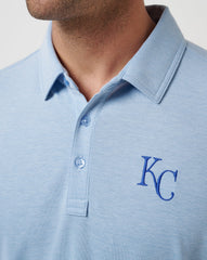 Kansas City Royals Playoff Pitch Polo Men|New/Heather Blue