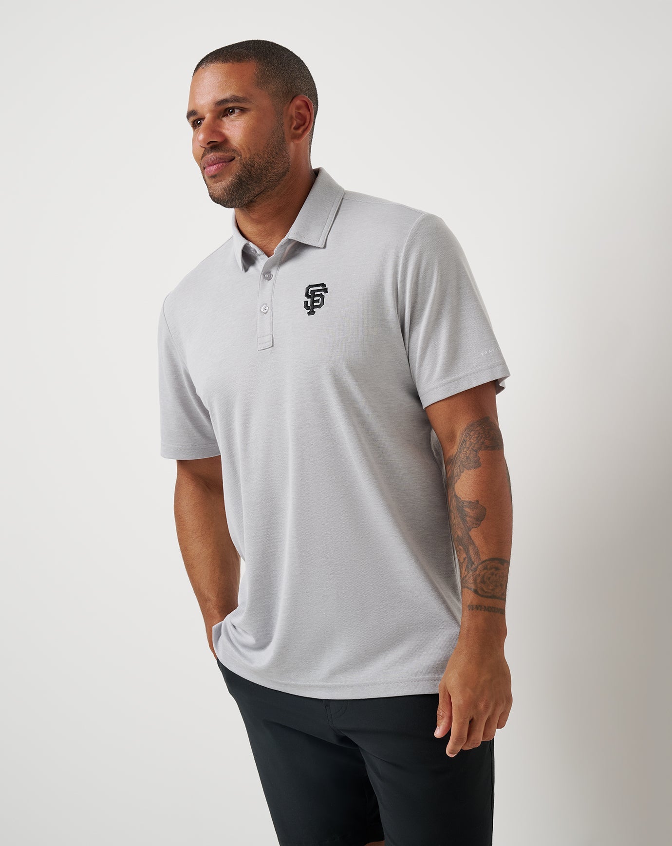San Francisco Giants Playoff Pitch Polo Men|New/Heather Grey
