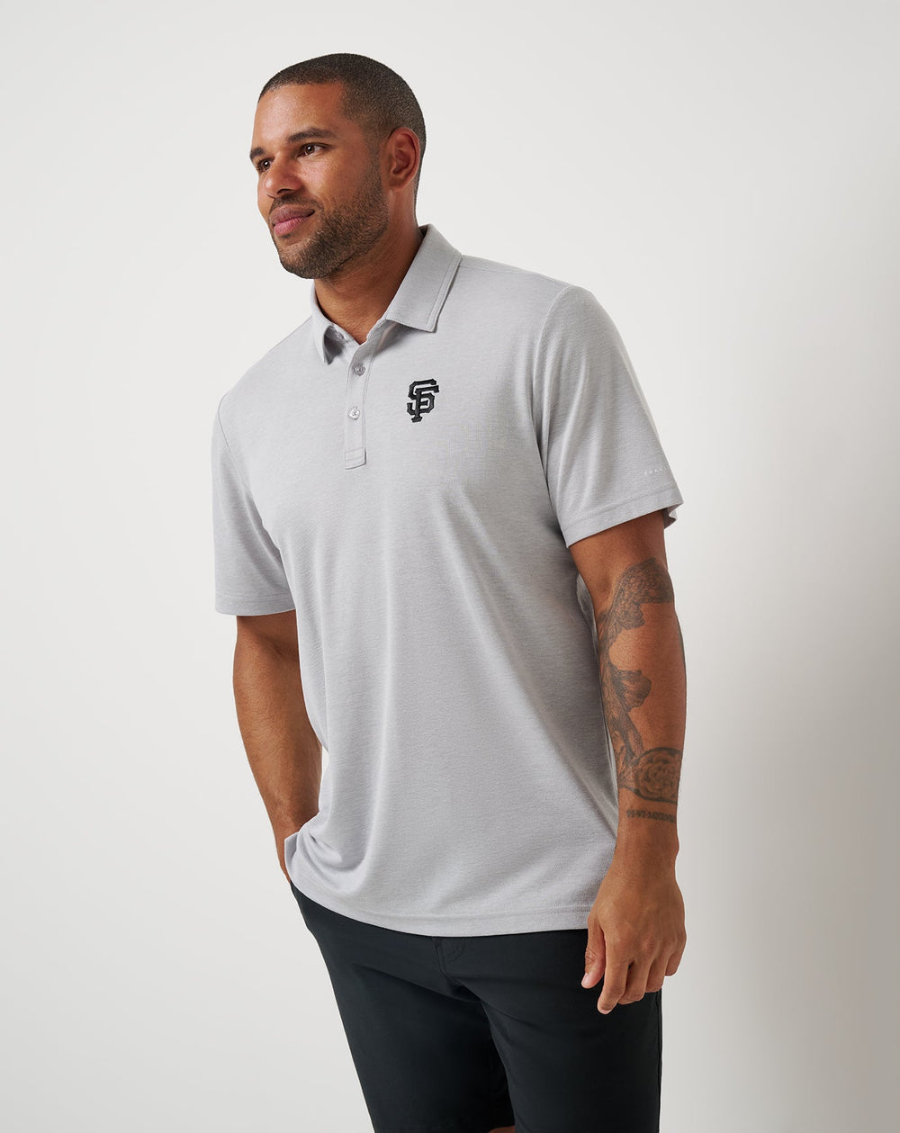 San Francisco Giants Playoff Pitch Polo Men|New/Heather Grey