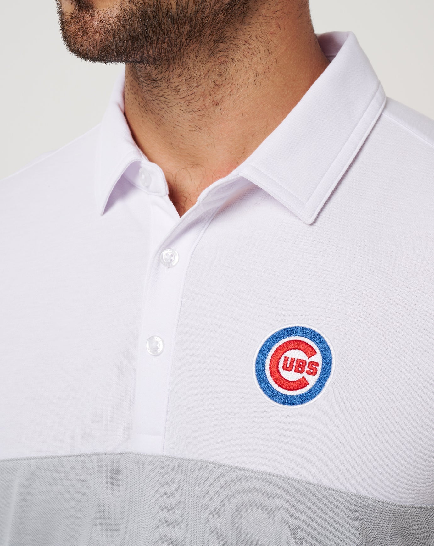 Chicago Cubs Home Run Leader Polo Men|Game Day|New/White/Heather Grey