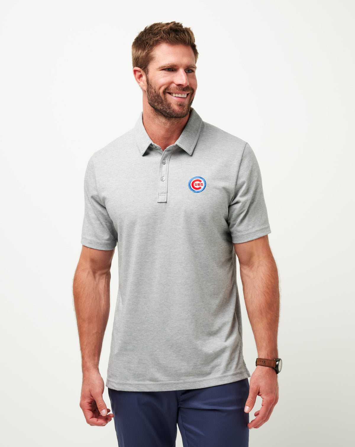 Chicago Cubs The Zinna Polo Men|Game Day|New/Heather Grey