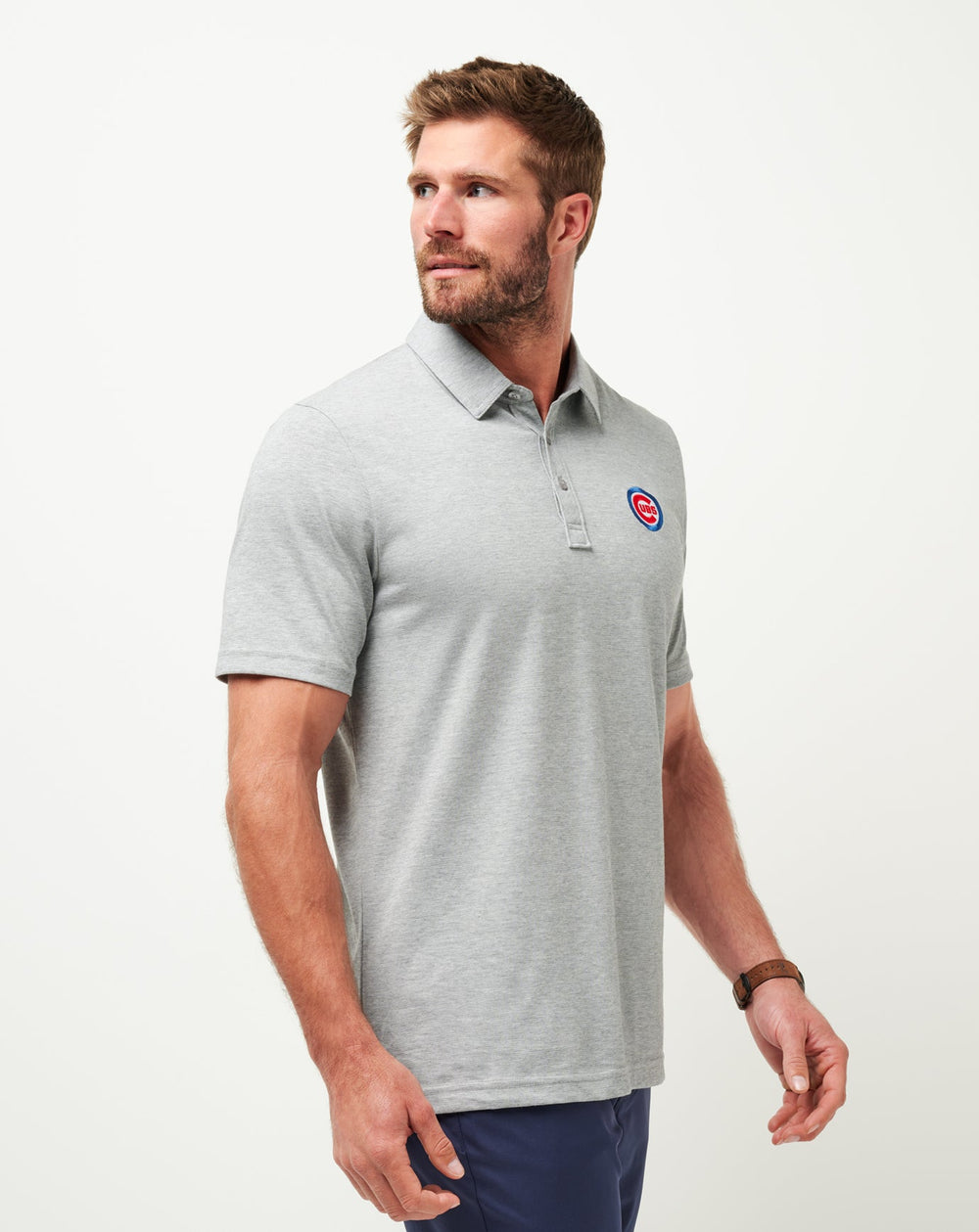 Chicago Cubs The Zinna Polo Men|Game Day|New/Heather Grey