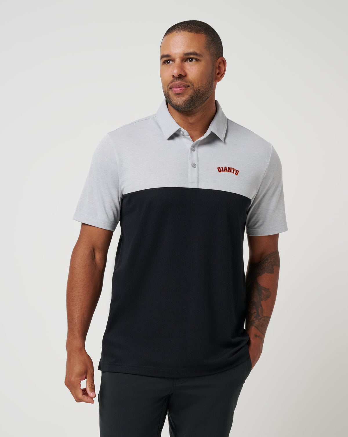 San Francisco Giants Home Run Leader Polo Men|New/Heather Grey/Black
