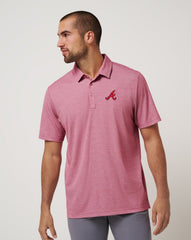 Atlanta Braves Playoff Pitch Polo Men|New/Heather Red