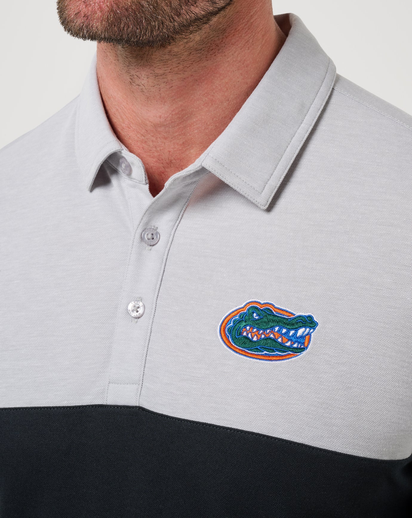 Florida Drop Back Polo Men|New/Heather Grey/Black