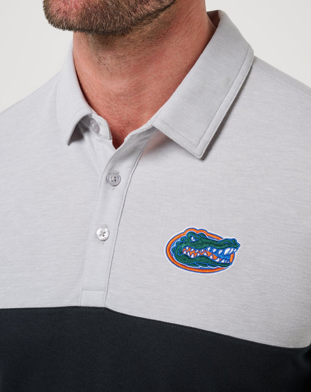 Florida Drop Back Polo Men|New/Heather Grey/Black