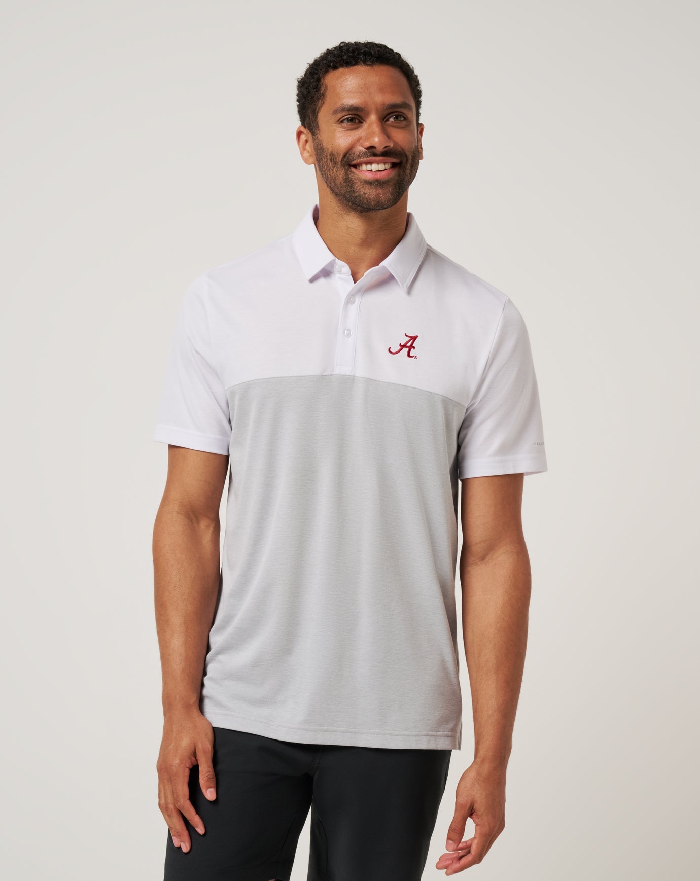 Alabama Drop Back Polo Men|Game Day|New/White/Heather Grey