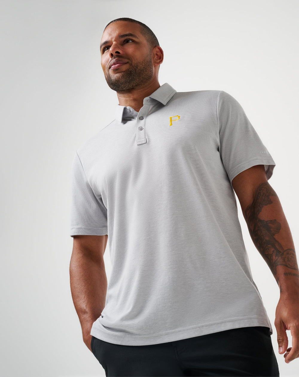 Pittsburgh Pirates Playoff Pitch Polo Men|New/Heather Grey