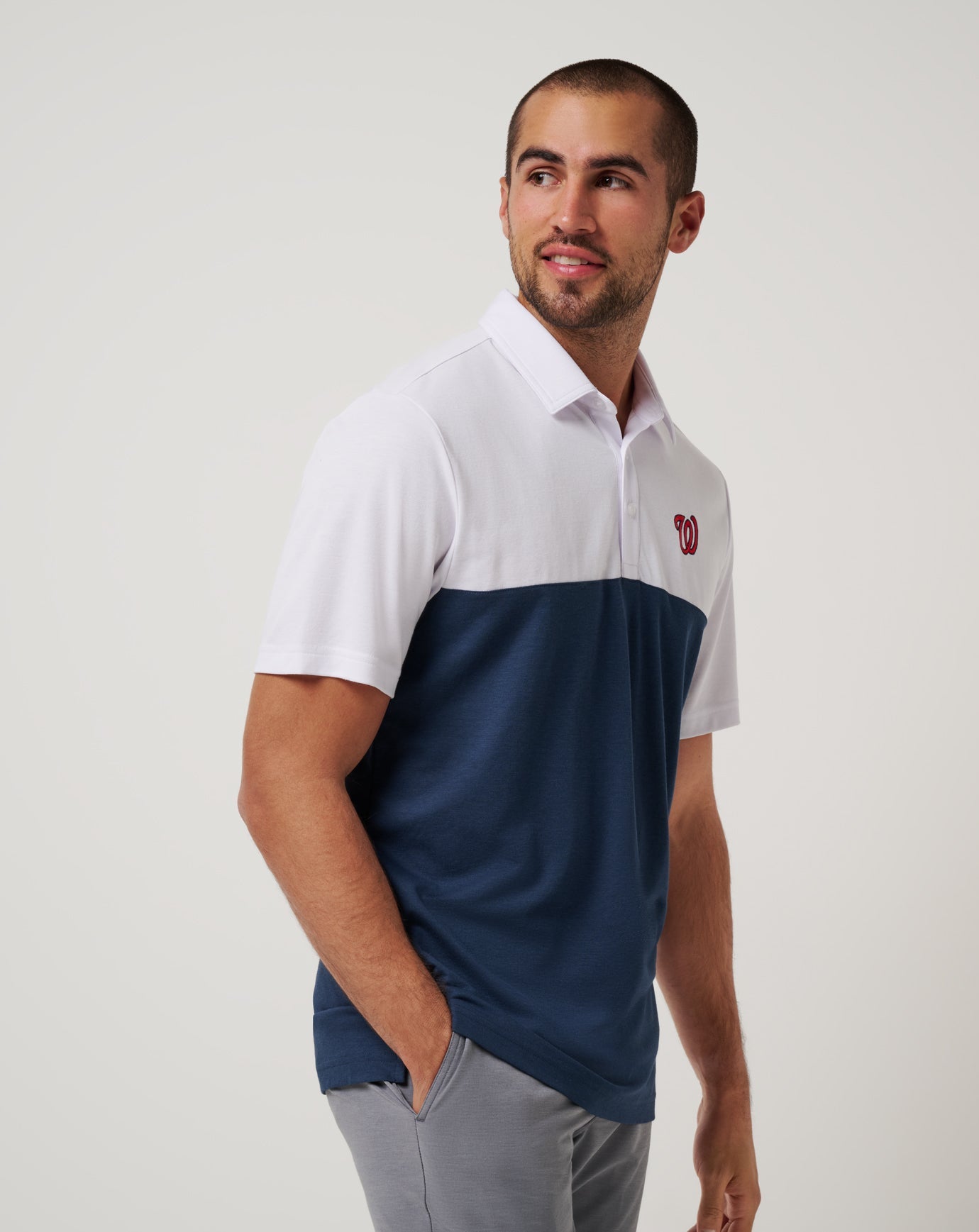 Washington Nationls Home Run Leader Polo Men|New/White/Navy