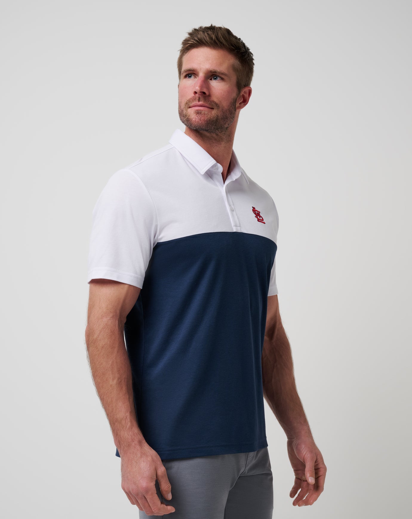 St Louis Cardinals Home Run Leader Polo Men|New/White/Navy