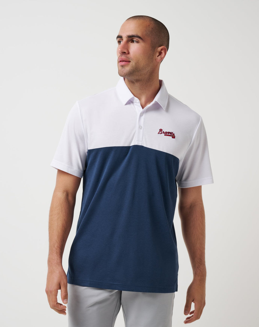 Atlanta Braves Home Run Leader Polo Men|New/White/Navy
