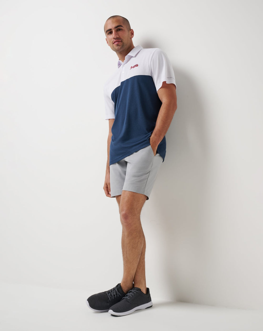 Atlanta Braves Home Run Leader Polo Men|New/White/Navy