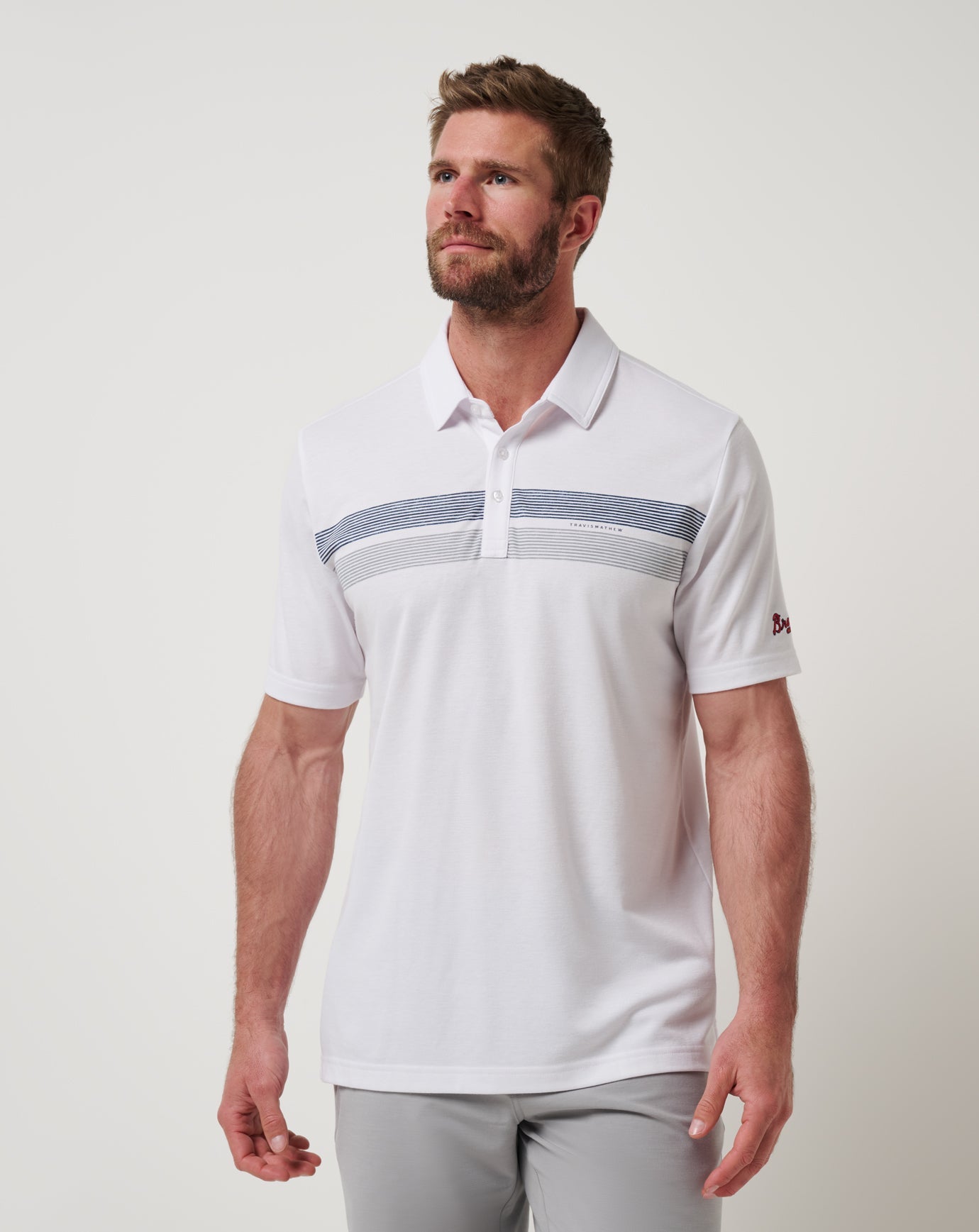 Atlanta Braves Top Recruit Polo Men|New/White
