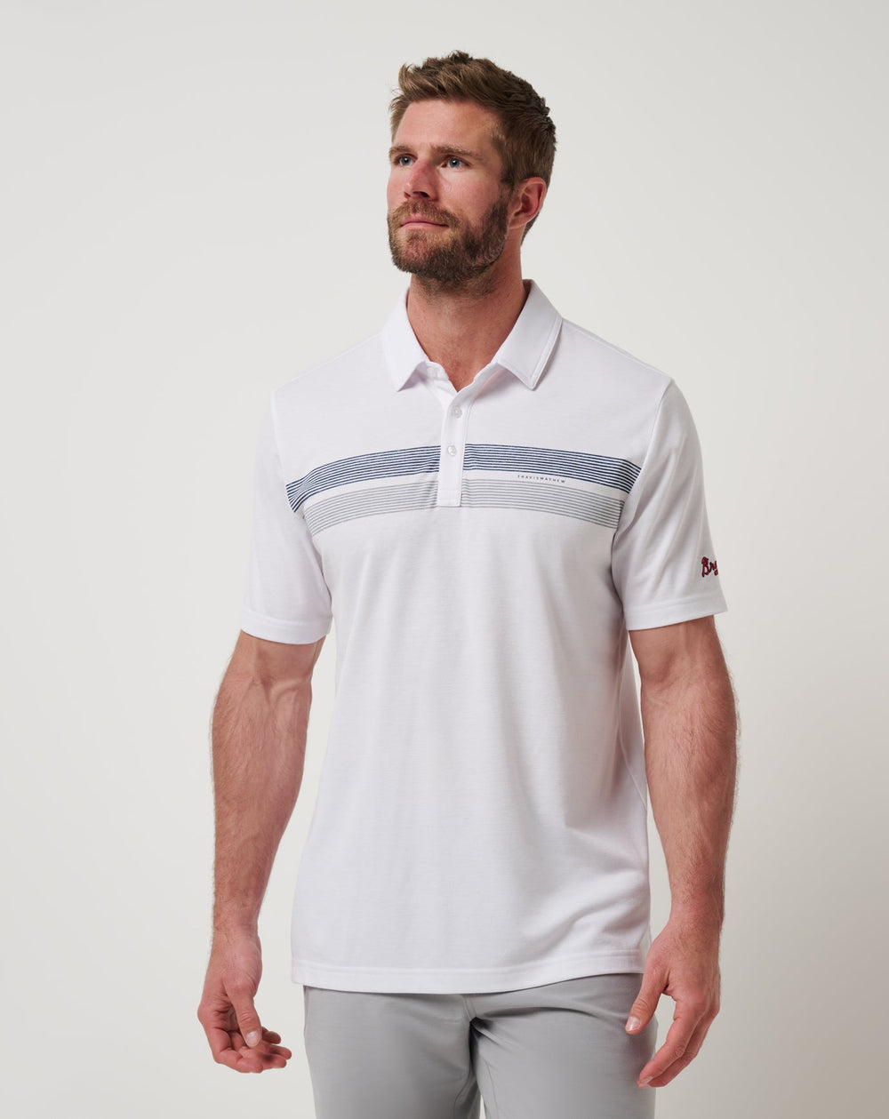 Atlanta Braves Top Recruit Polo Men|New/White