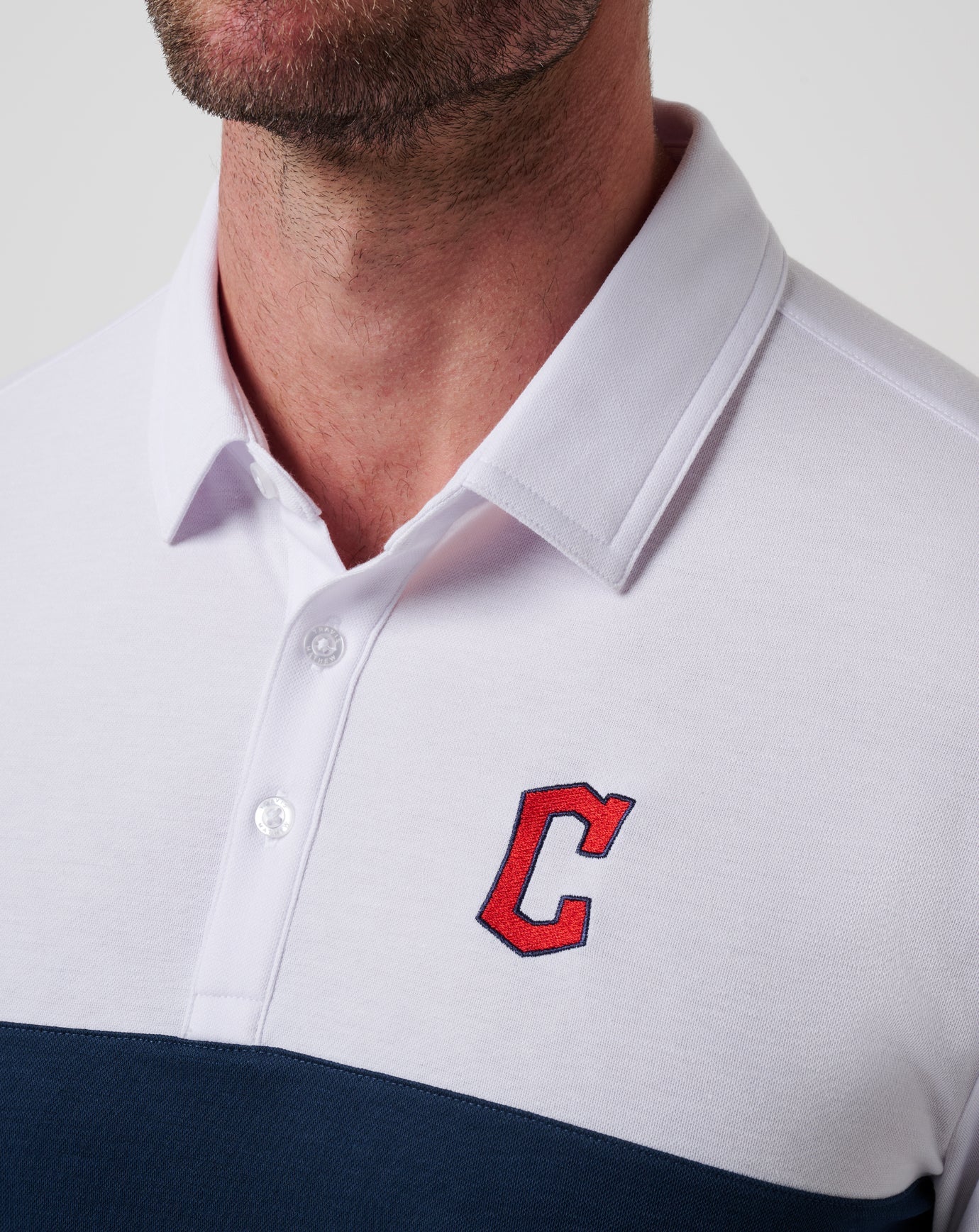 Cleveland Guardians Home Run Leader Polo Men|Game Day|New/White/Navy