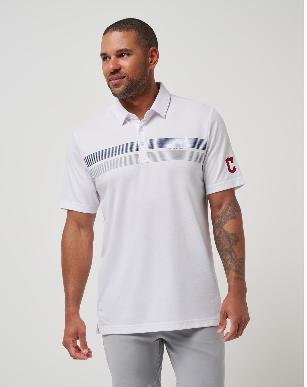Cleveland Guardians Top Recruit Polo Men|Game Day|New/White