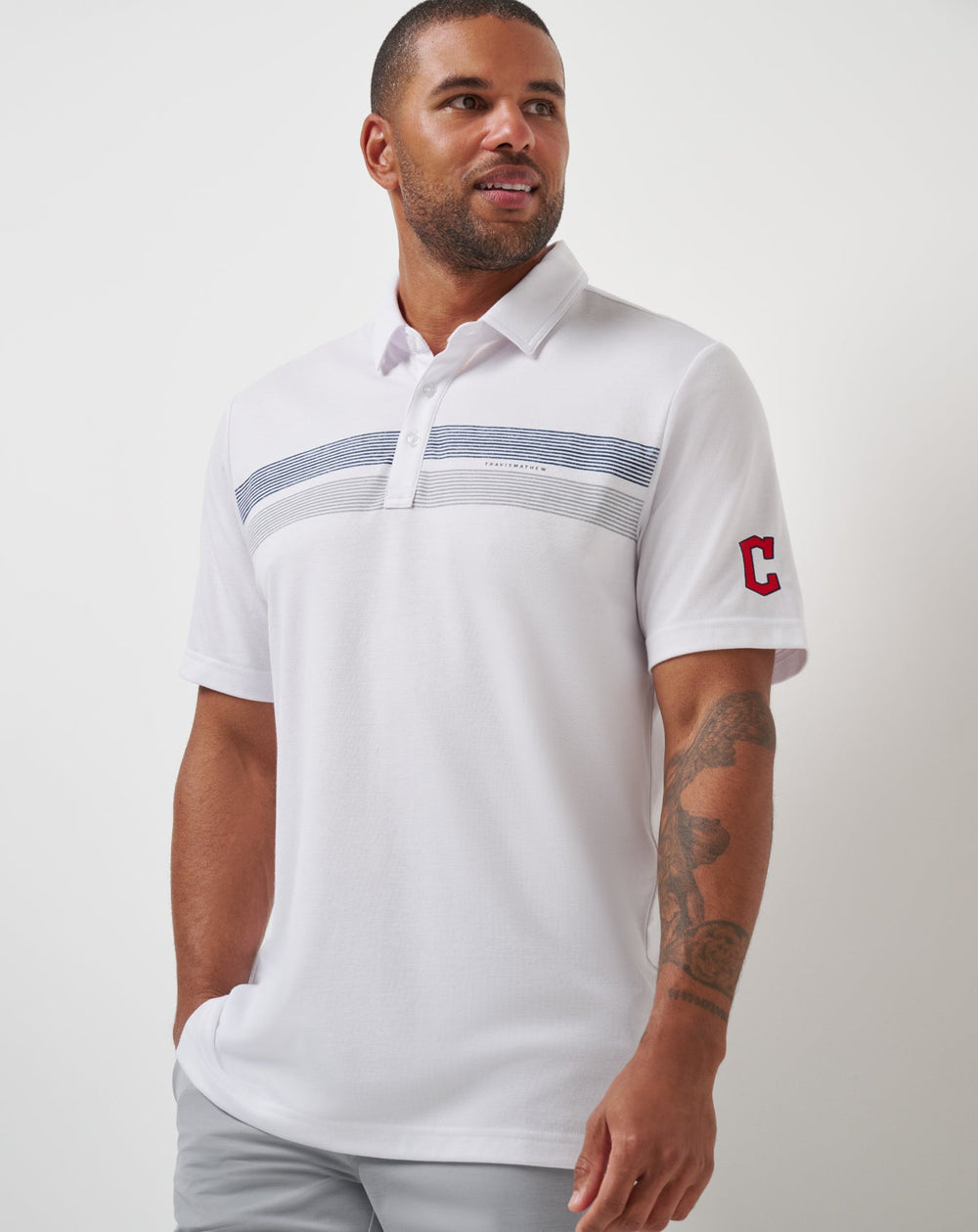 Cleveland Guardians Top Recruit Polo Men|Game Day|New/White