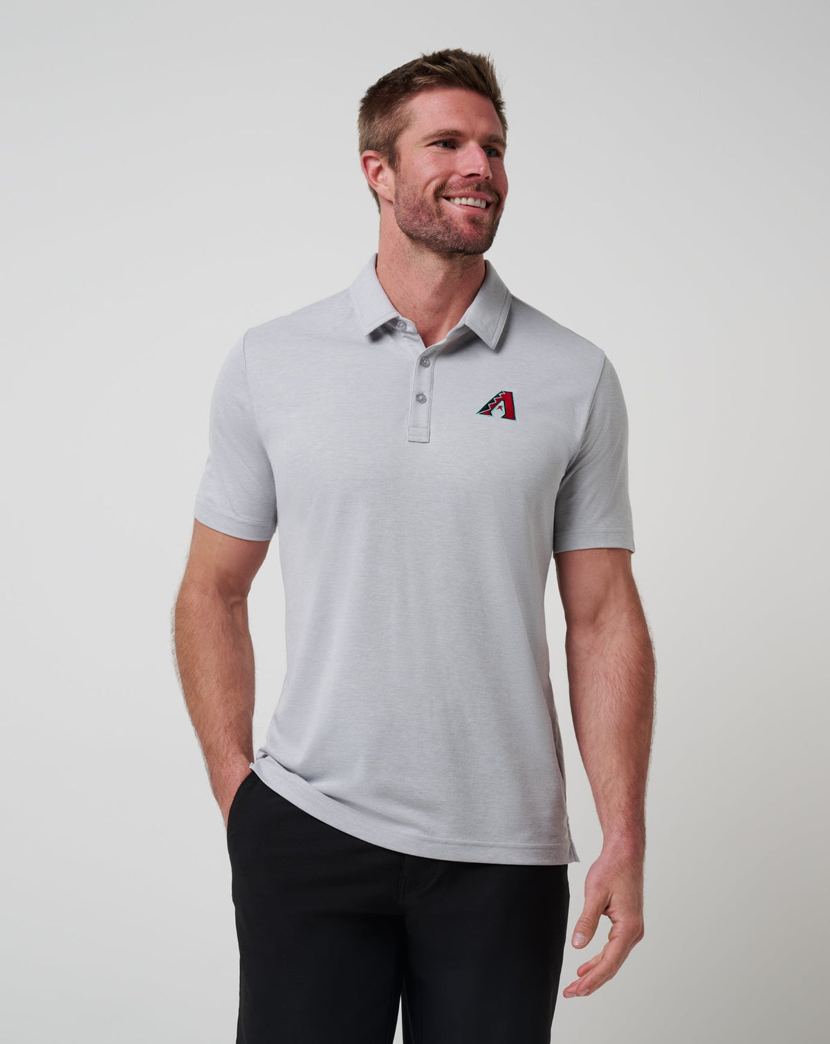 Arizona Diamondbacks Playoff Pitch Polo Men|New/Heather Grey