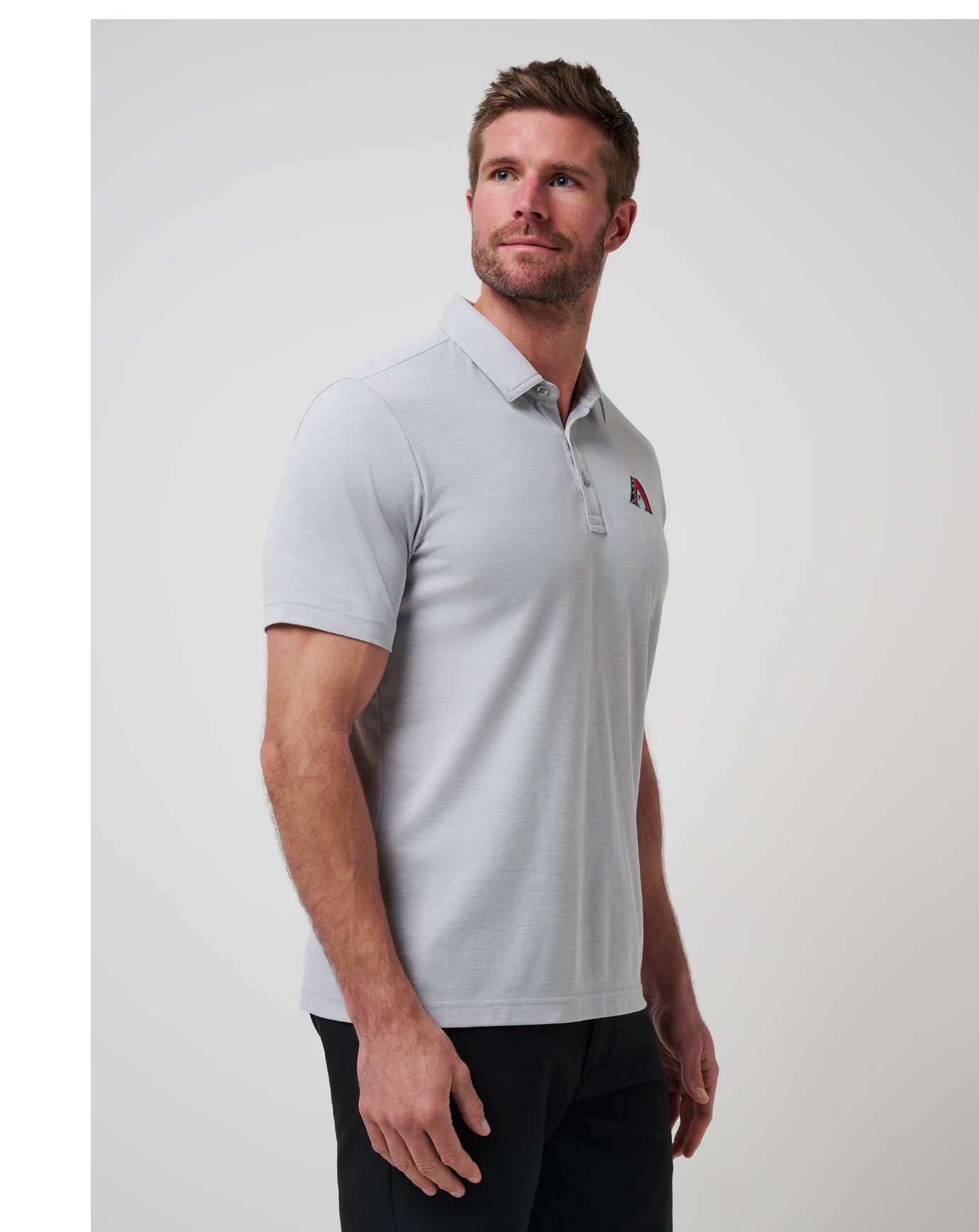 Arizona Diamondbacks Playoff Pitch Polo Men|New/Heather Grey