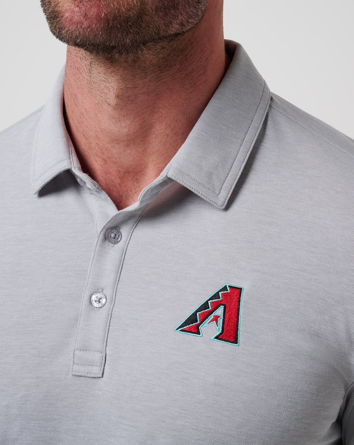 Arizona Diamondbacks Playoff Pitch Polo Men|New/Heather Grey