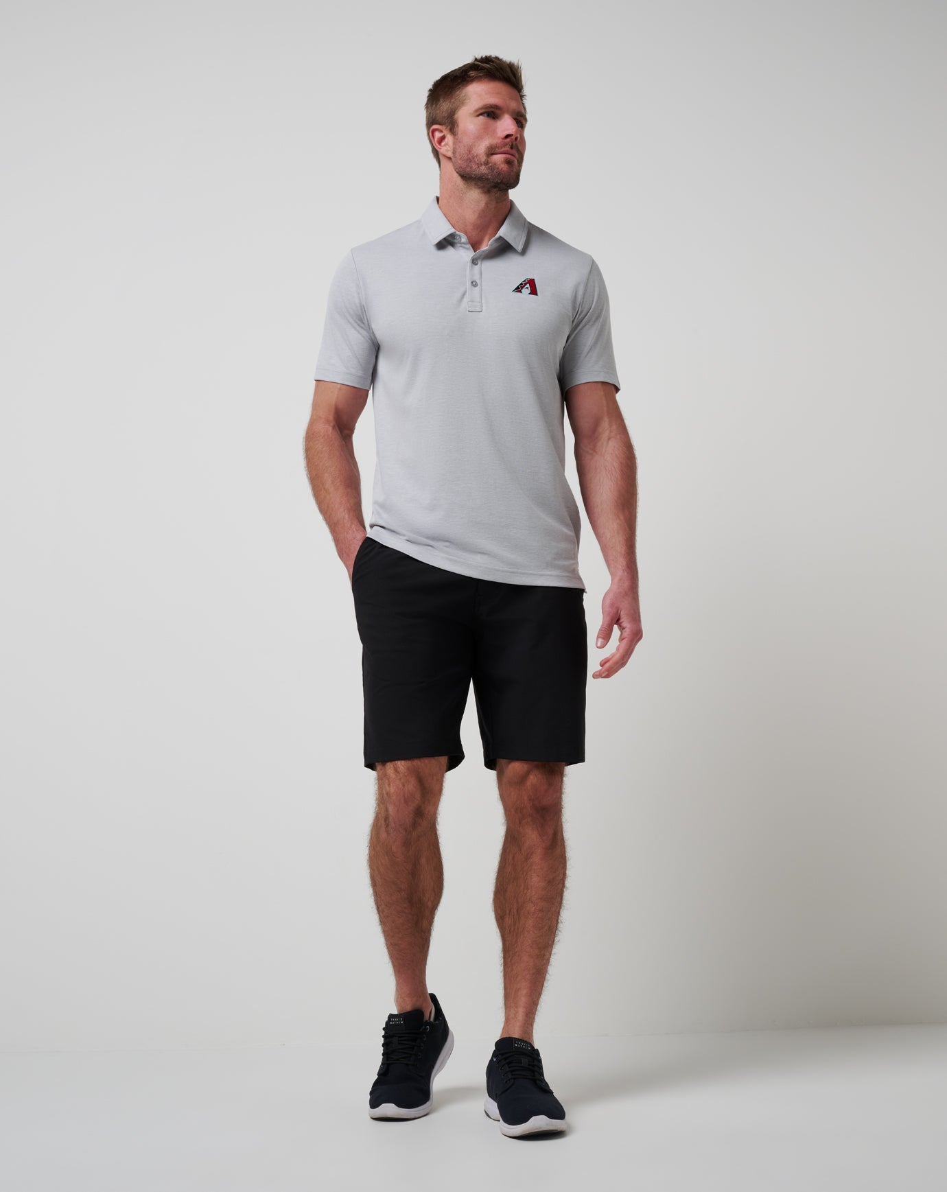 Arizona Diamondbacks Playoff Pitch Polo Men|New/Heather Grey