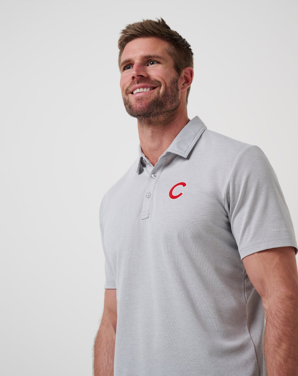 Chicago Cubs Playoff Pitch Polo Men|Game Day|New/Heather Grey