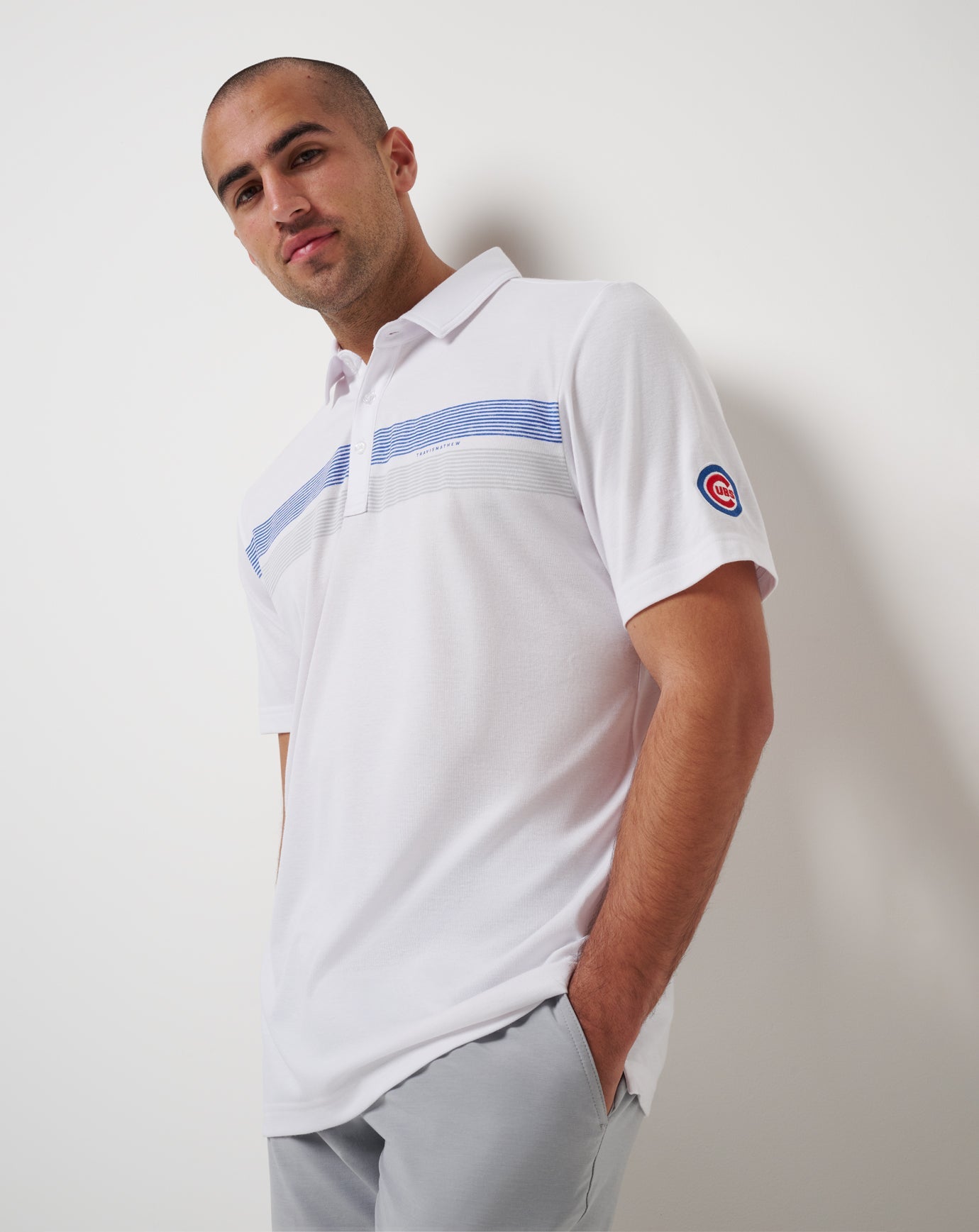 Chicago Cubs Top Recruit Polo Men|Game Day|New/White