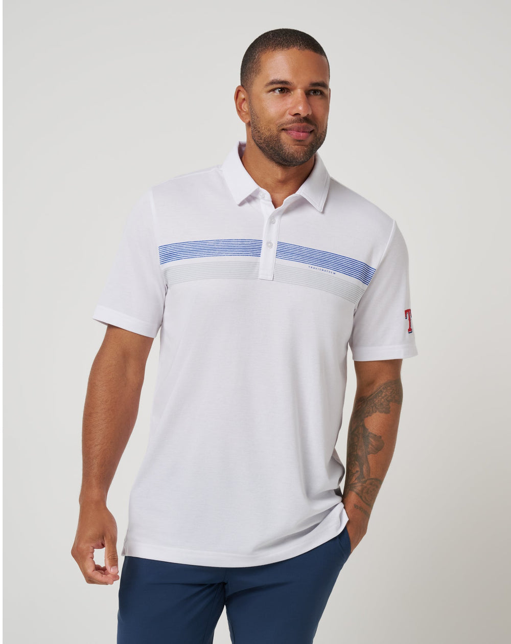 Texas Rangers Top Recruit Polo Men|New/White