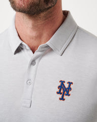 New York Mets Playoff Pitch Polo Men|New/Heather Grey